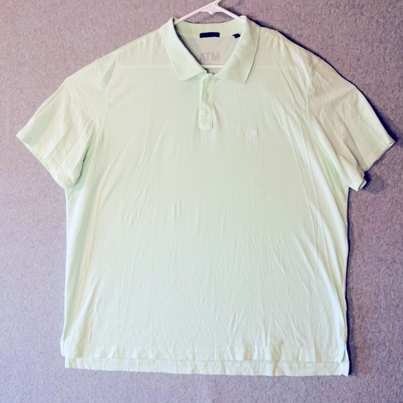 ATM Anthony Thomas Melillio Classic Jersey Polo Men’s Mint Green XXL - Picture 1 of 9